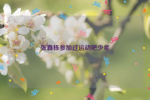 张鑫栋参加过运动吧少年